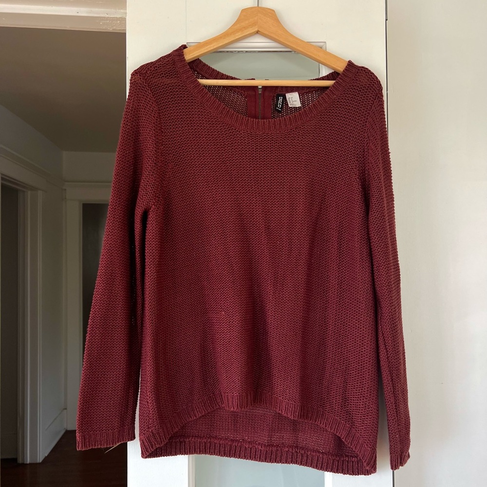 Knit maroon H&M sweater - US size 8